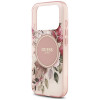 Funda MagSafe Guess IML Flower & Tonal Circle para Apple iPhone 18 Pro / 17 Pro, rosa