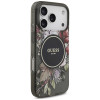 Funda MagSafe Guess IML Flowers Pearl Strap para Apple iPhone 18 Pro / 17 Pro, negra