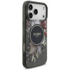 Funda MagSafe Guess IML Flowers Pearl Strap para Apple iPhone 18 Pro Max / 17 Pro Max, negra