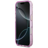 Funda MagSafe Guess IML Glitter Flowers Triangle para Apple iPhone 18 Pro Max / 17 Pro Max, morada