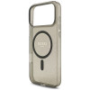 Funda MagSafe Guess IML Glitter Pearl Strap para Apple iPhone 18 Pro / 17 Pro, negra