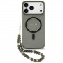 Funda MagSafe Guess IML Glitter Pearl Strap para Apple iPhone 18 Pro Max / 17 Pro Max, negra