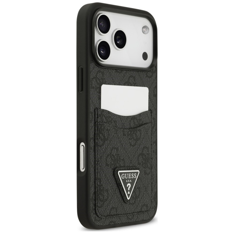 Funda triangular Guess 4G Double Card para Apple iPhone 18 Pro Max / 17 Pro Max, negra