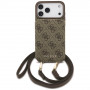Funda cruzada Guess 4G Cardslots & Magnetic Closure para Apple iPhone 18 Pro Max / 17 Pro Max, marrón