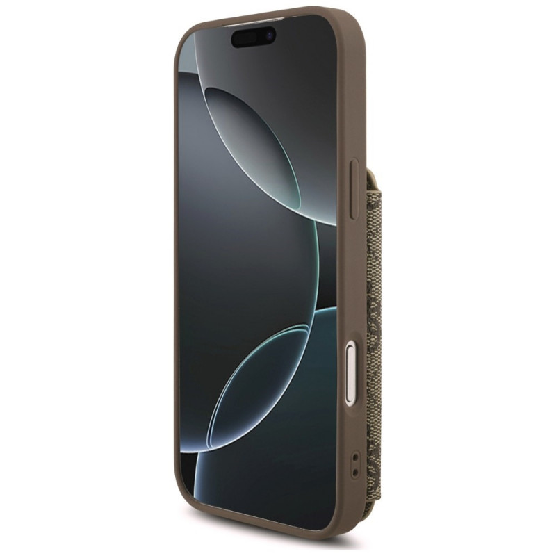 Funda cruzada Guess 4G Cardslots & Magnetic Closure para Apple iPhone 18 Pro Max / 17 Pro Max, marrón