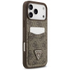 Funda triangular de doble tarjeta 4G Guess para Apple iPhone 18 Pro Max / 17 Pro Max, marrón