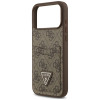 Funda triangular de doble tarjeta 4G Guess para Apple iPhone 18 Pro Max / 17 Pro Max, marrón