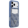 Funda triangular Guess 4G Double Card para Apple iPhone 18 Pro Max / 17 Pro Max, azul