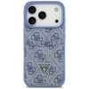 Funda triangular Guess 4G Double Card para Apple iPhone 18 Pro / 17 Pro, azul