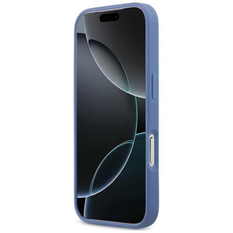 Funda triangular Guess 4G Double Card para Apple iPhone 18 Pro / 17 Pro, azul
