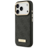 Funda Guess 4G Logo Plate MagSafe para Apple iPhone 18 Pro / 17 Pro, negra