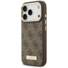 Funda Guess 4G Logo Plate MagSafe para Apple iPhone 18 Pro / 17 Pro, marrón