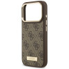 Funda Guess 4G Logo Plate MagSafe para Apple iPhone 18 Pro / 17 Pro, marrón