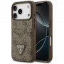 Funda triangular Guess 4G Double Card para Apple iPhone 18 Pro / 17 Pro, marrón