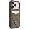 Funda triangular Guess 4G Double Card para Apple iPhone 18 Pro / 17 Pro, marrón
