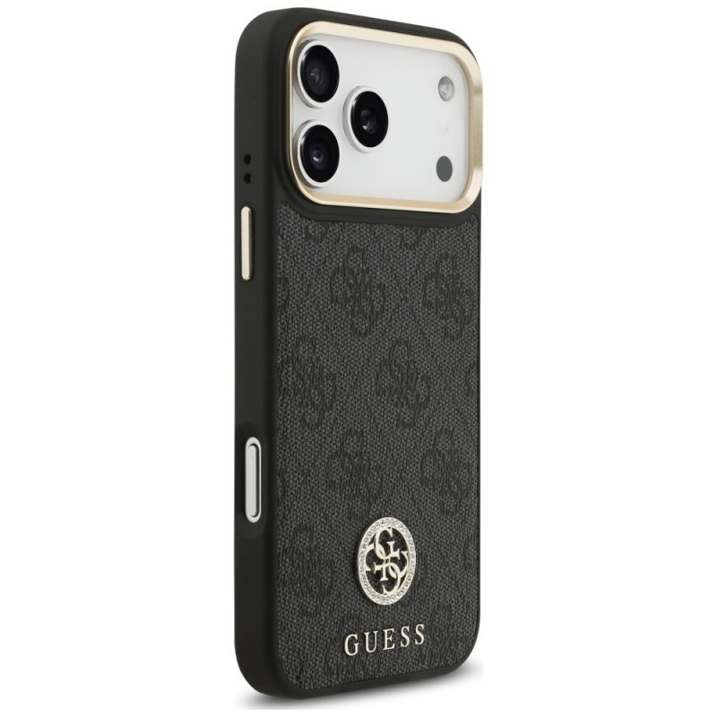 Funda MagSafe Guess 4G Strass Logo para Apple iPhone 18 Pro Max / 17 Pro Max, negra