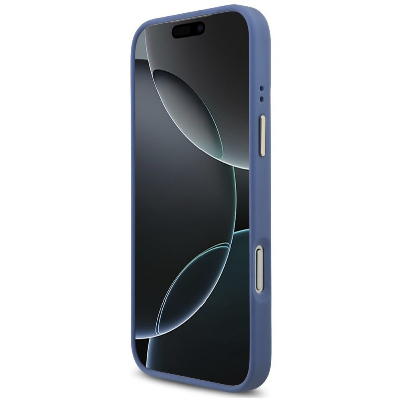Funda MagSafe Guess 4G Strass Logo para Apple iPhone 18 Pro Max / 17 Pro Max, azul