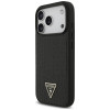 Funda MagSafe Guess Croco Triangle Logo para Apple iPhone 18 Pro / 17 Pro, negra
