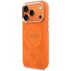Funda MagSafe Guess Peony Hot Stamp para Apple iPhone 18 Pro Max / 17 Pro Max, naranja