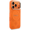 Funda MagSafe Guess Peony Hot Stamp para Apple iPhone 18 Pro Max / 17 Pro Max, naranja