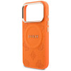 Funda MagSafe Guess Peony Hot Stamp para Apple iPhone 18 Pro Max / 17 Pro Max, naranja
