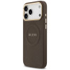 Funda MagSafe Guess Peony Hot Stamp para Apple iPhone 18 Pro Max / 17 Pro Max, marrón