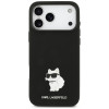 Funda Karl Lagerfeld Silicone Choupette Metal Pin para Apple iPhone 18 Pro Max / 17 Pro Max, negra