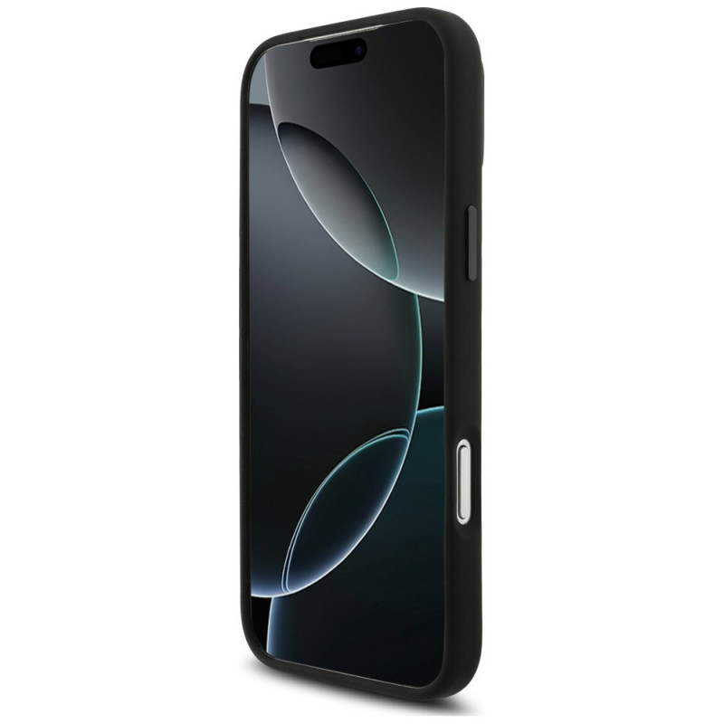 Funda Karl Lagerfeld Silicone Choupette Metal Pin para Apple iPhone 18 Pro Max / 17 Pro Max, negra