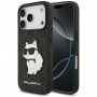 Funda Karl Lagerfeld Saffiano Mono Patch Choupette para Apple iPhone 18 Pro / 17 Pro, negra