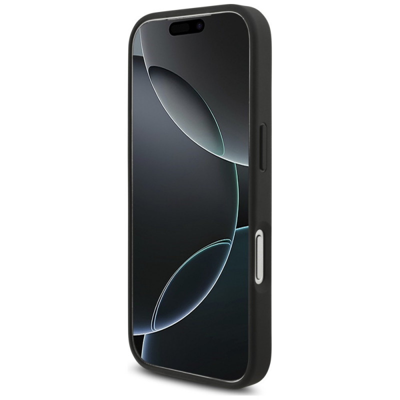 Funda Karl Lagerfeld Saffiano Mono Patch Choupette para Apple iPhone 18 Pro / 17 Pro, negra