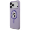 Funda MagSafe con anillo Silicone Karl&Choupette Karl Lagerfeld para Apple iPhone 18 Pro Max / iPhone 17 Pro Max, morada