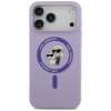Funda MagSafe con anillo Silicone Karl&Choupette Karl Lagerfeld para Apple iPhone 18 Pro Max / iPhone 17 Pro Max, morada