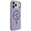 Funda MagSafe con anillo Silicone Karl&Choupette Karl Lagerfeld para Apple iPhone 18 Pro Max / iPhone 17 Pro Max, morada