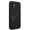 Funda rígida Guess GUHCP12SLSVSBK Script Vintage para Apple iPhone 12 mini 5.4", negro/negro