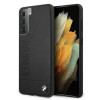 Funda rígida BMW BMHCS21MSLLBK Signature con logotipo en relieve para Samsung Galaxy S21+, negra