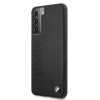 Funda rígida BMW BMHCS21MSLLBK Signature con logotipo en relieve para Samsung Galaxy S21+, negra