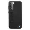 Funda rígida BMW BMHCS21MSLLBK Signature con logotipo en relieve para Samsung Galaxy S21+, negra