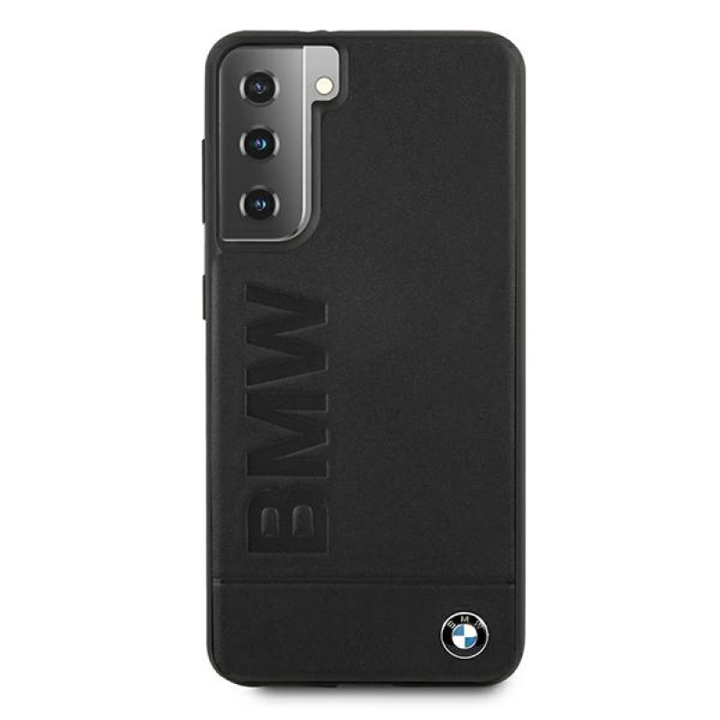 Funda rígida BMW BMHCS21MSLLBK Signature con logotipo en relieve para Samsung Galaxy S21+, negra