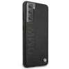 Funda rígida BMW BMHCS21MSLLBK Signature con logotipo en relieve para Samsung Galaxy S21+, negra