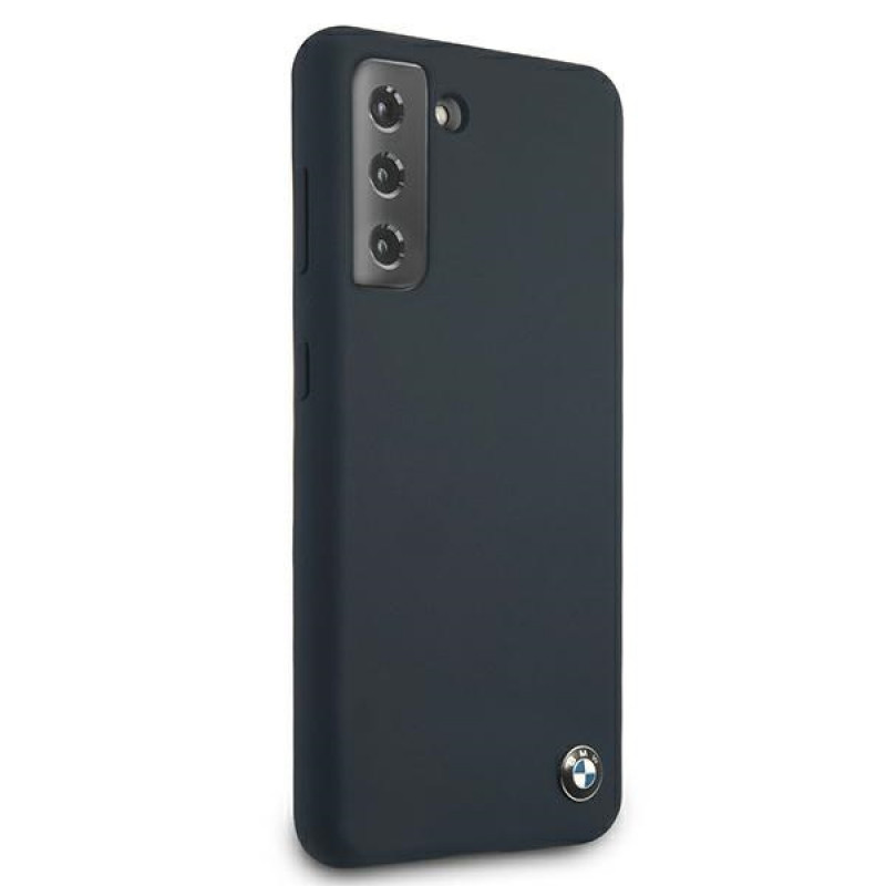 Funda rígida Signature de silicona BMW BMHCS21MSILNA para Samsung Galaxy S21+, azul marino