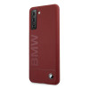 Funda rígida BMW BMHCS21MSLBLRE Silicone Signature Logo para Samsung Galaxy S21+, roja