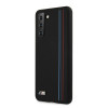 Funda BMW BMHCS21MSIVTBK Silicone Stripes M Collection para Samsung Galaxy S21+, negra