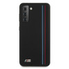Funda BMW BMHCS21MSIVTBK Silicone Stripes M Collection para Samsung Galaxy S21+, negra