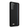 Funda BMW BMHCS21MSIVTBK Silicone Stripes M Collection para Samsung Galaxy S21+, negra