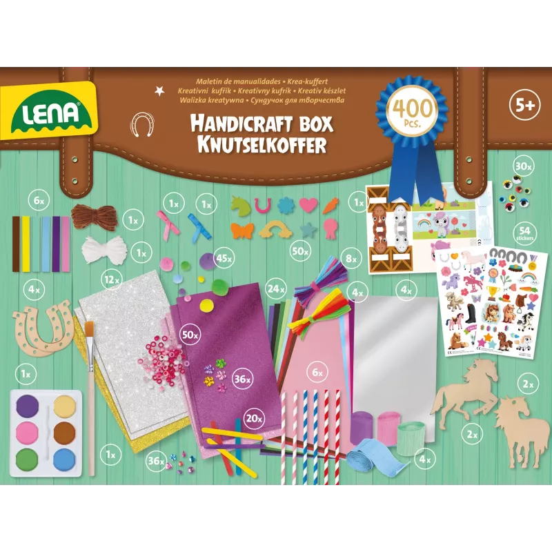 Caja de manualidades con caballos LENA
