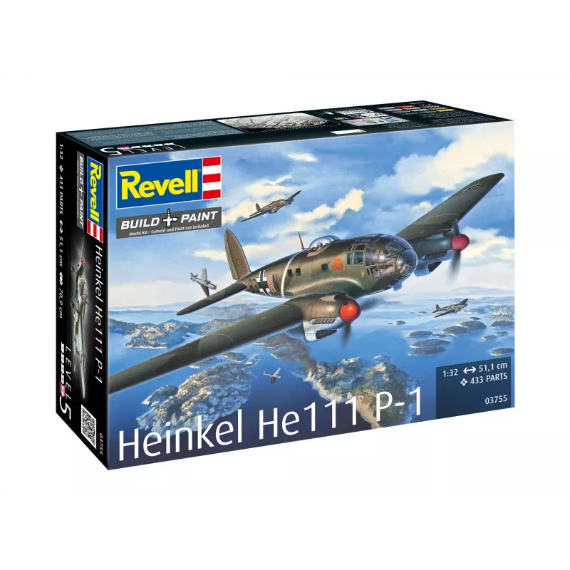 Maqueta de plástico Revell Heinkel He 111P-1, 1:32 (03755)