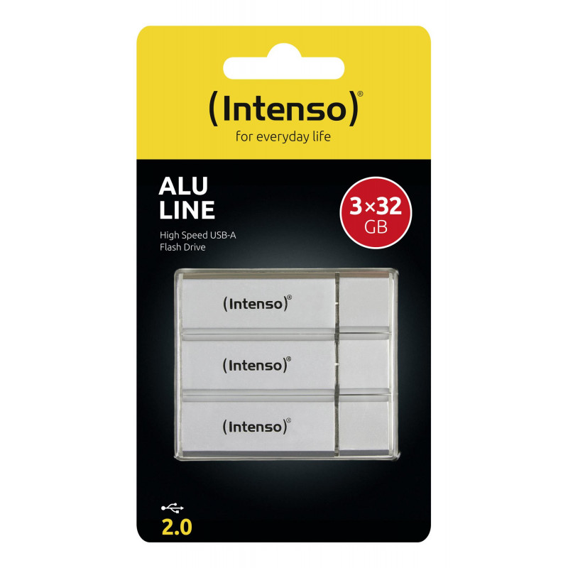 Memoria USB Intenso 3521483, 32 GB, USB Type-A 2.0, plateada