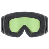 Gafas de esquí para niños UVEX pwdr FM, negro/rosa/verde/transparente