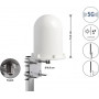 Antena 5G LTE Delock 60769, conector N, 3-5 dBi, omnidireccional fija, montaje en pared y mástil, exterior, blanca, 14,2 cm