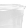 Set de 3 recipientes para alimentos Fredo Fresh keeeper, 3 x 1,0 L, rectangulares, base transparente, tapa gris
